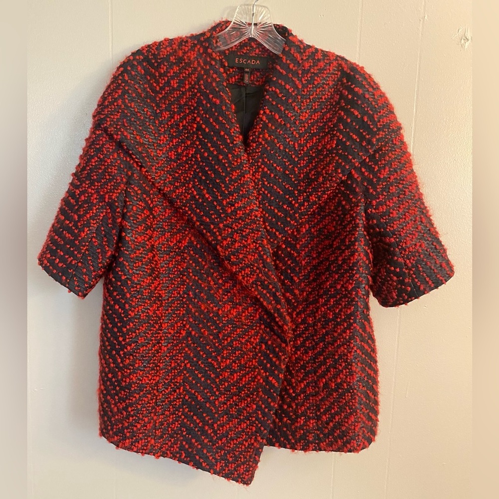 Escada Red Blazer & Skirt Suit Size 44